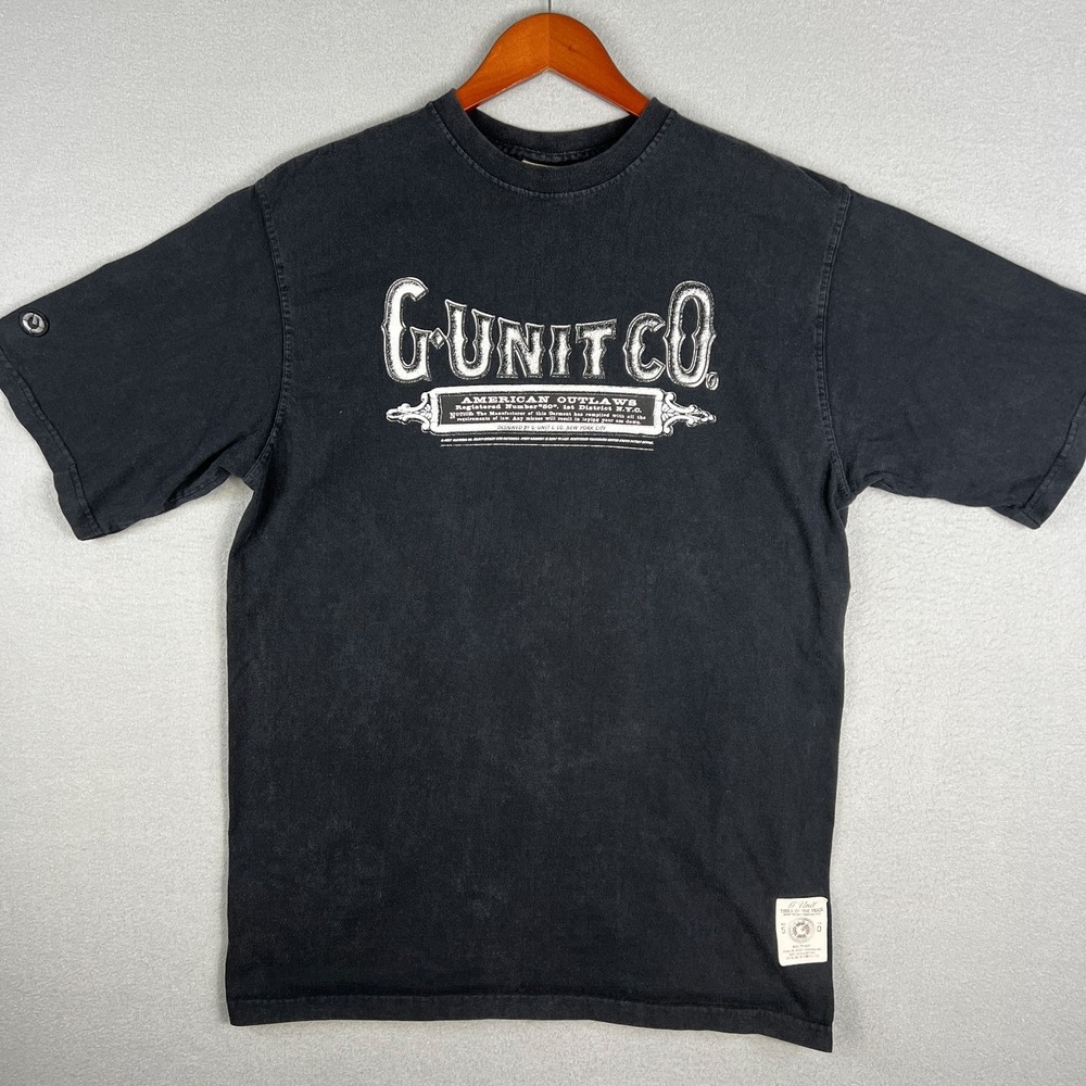 G Unit Rap T Shirt Mens XL Heavyweight Tee 50 Cent Hip‎ Hop 2000s Black Cotton